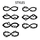 Cazador Name Bracelets for Women - Infinity Stainless Steel Jewelry