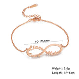 Cazador Name Bracelets for Women - Infinity Stainless Steel Jewelry
