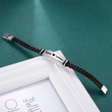 Cazador Personalized Leather Engraved Bracelet Men's Bangle