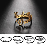 Cazador Stackable Stainless Steel Name Ring for Women