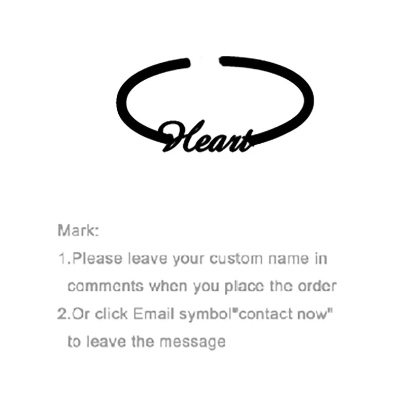 Cazador Stackable Stainless Steel Name Ring for Women