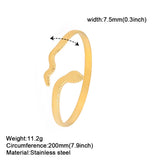 Cazador Punk Snake Bracelet Adjustable Cuff Bangle for Women