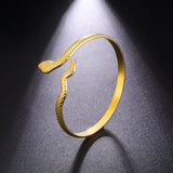 Cazador Punk Snake Bracelet Adjustable Cuff Bangle for Women