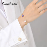 CeeRom Pearl Thin Line Cuff Bracelet Bangle
