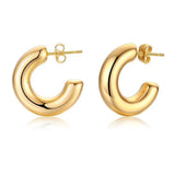 CeeRom Geometry Hoop Earrings - Stainless Steel Rock Hiphop Hollow Hoops Earings