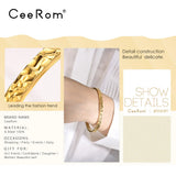 CeeRom Texture Cuff Bracelets Bangles Women