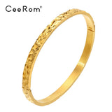 CeeRom Texture Cuff Bracelets Bangles Women