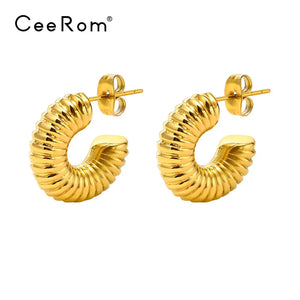 Stainless Steel Circle Hoop Earrings for Women Jewelry