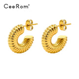 Stainless Steel Circle Hoop Earrings for Women Jewelry