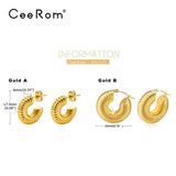 Stainless Steel Circle Hoop Earrings for Women Jewelry