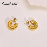 Stainless Steel Circle Hoop Earrings for Women Jewelry