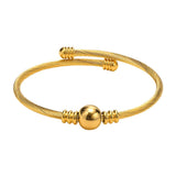 CeeRom Twisted Wire Metal Ball Bangles For Women Jewelry
