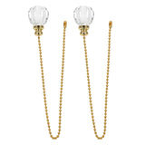 Ceiling Fan Chain: Clear Beaded String 2pcs Pendant Lamp Light Pulls Extender