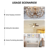 Crystal Pendant Pull Chain Extension for Ceiling Fan