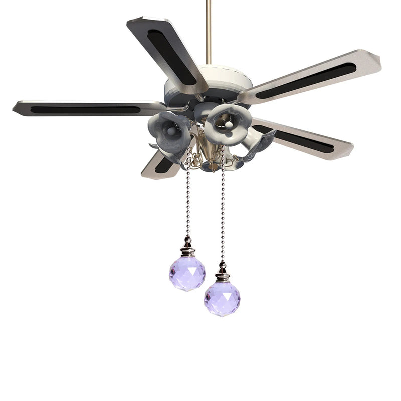 Clear Ball Ceiling Fan Pull Chain Extension, Decorative Fan Chain for Light Lamp