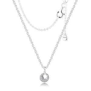 Celebration Stars Necklace Pendant & Necklace Clear CZ 925 Sterling Silver