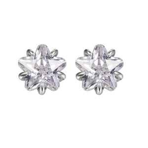 Celestial Star Stud Earrings 925 Sterling Silver Women Statement Jewelry