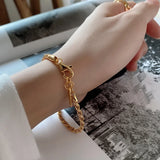 Celi French Ornament 925 Silver Flower Bracelet 18K Plated