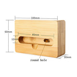 Bamboo Phone Stand Sound Amplifier Holder Dock Stands for Smartphones