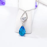 Cellacity Amethyst Gemstone Pendant Necklace Zircon Hearty Shape
