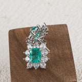925 Silver Paraiba Gemstone Stud Earrings for Women