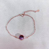 Cellacity Amethyst Gemstone Bracelet 925 Silver
