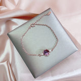 Cellacity Amethyst Gemstone Bracelet 925 Silver