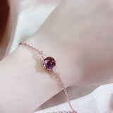 Cellacity Amethyst Gemstone Bracelet 925 Silver