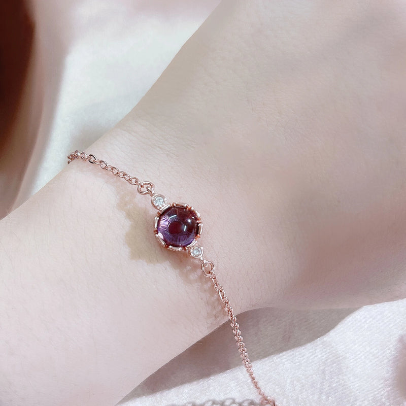 Cellacity Amethyst Gemstone Bracelet 925 Silver