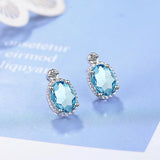 Cellacity Silver 925 Earrings With Aquamarine Gemstones