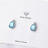 Cellacity Silver 925 Earrings With Aquamarine Gemstones