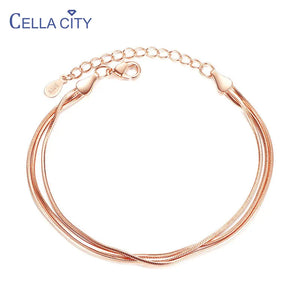 Cellacity Silver 925 Bracelet for Women Fine Jewelry Dating Gift for Girl