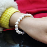 Elegant Silver 925 Pearl Bracelet for Mom's Birthday