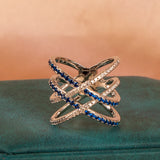Cellacity Classic Sapphire Ring for Women 925 Silver Jewelry