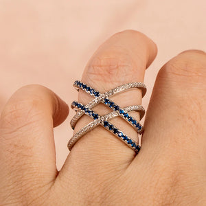 Cellacity Classic Sapphire Ring for Women 925 Silver Jewelry