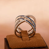 Cellacity Classic Sapphire Ring for Women 925 Silver Jewelry