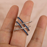Cellacity Classic Sapphire Ring for Women 925 Silver Jewelry