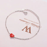Cellacity Red Heart Bracelet 925 Silver Dating Gift for Women