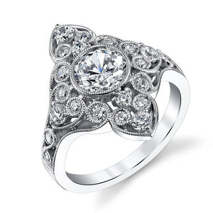 Vintage Sterling Silver Ring with Zircon Gemstone