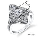 Vintage Sterling Silver Ring with Zircon Gemstone