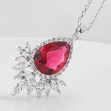 Cellacity Silver 925 Gemstones Necklace for Women