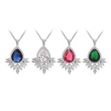 Cellacity Silver 925 Gemstones Necklace for Women