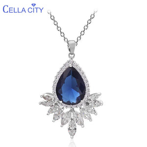 Cellacity Silver 925 Gemstones Necklace for Women