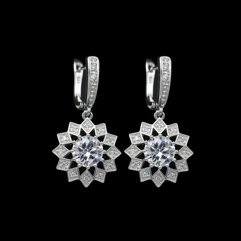 Cellacity Geometry Silver 925 Earrings - 14 Colors, Party Ear drops