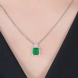 Cellacity Emerald Pendant Necklace Silver 925 Jewelry for Women