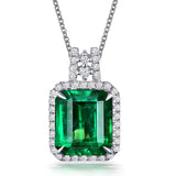 Cellacity Emerald Pendant Necklace Silver 925 Jewelry for Women