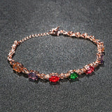 Cellacity Silver 925 Bracelet 7 Colors Gemstones Women Rose Accessory