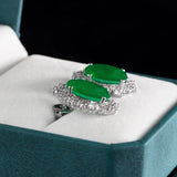Cellacity Paraiba Emerald Stuby Earring Oval 925 Sterling Silver Engagement Gift