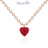 Cellacity Romantic Silver Heart Pendant Necklace for Women