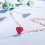 Cellacity Romantic Silver Heart Pendant Necklace for Women